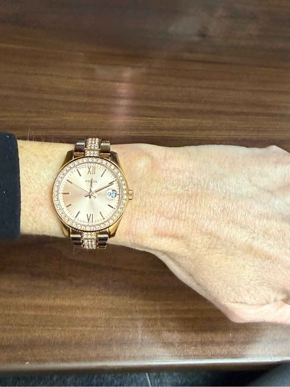 Fossil Rose Gold Crystal-Accent Woman’s Watch